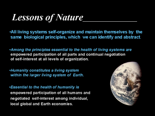 Lessons of Nature