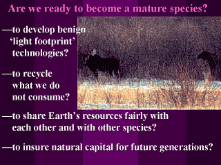 Are we ready to become a mature species?
